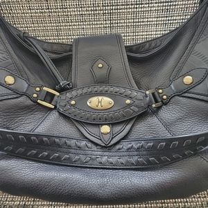 Gorgeous Leather Cole Haan Purse w Lovely Detailing, Adjustable Shoulder Bag